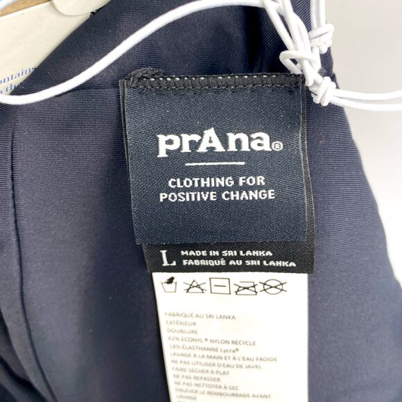 PRANA Women's Ruby Beach One-Piece Swimsuit Large Black Stretch UPF 50+ NWT - Picture 10 of 12